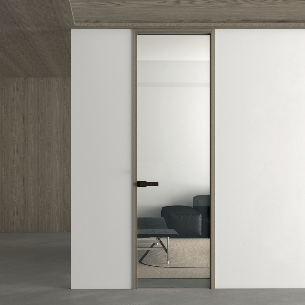 单包平开门超白玻