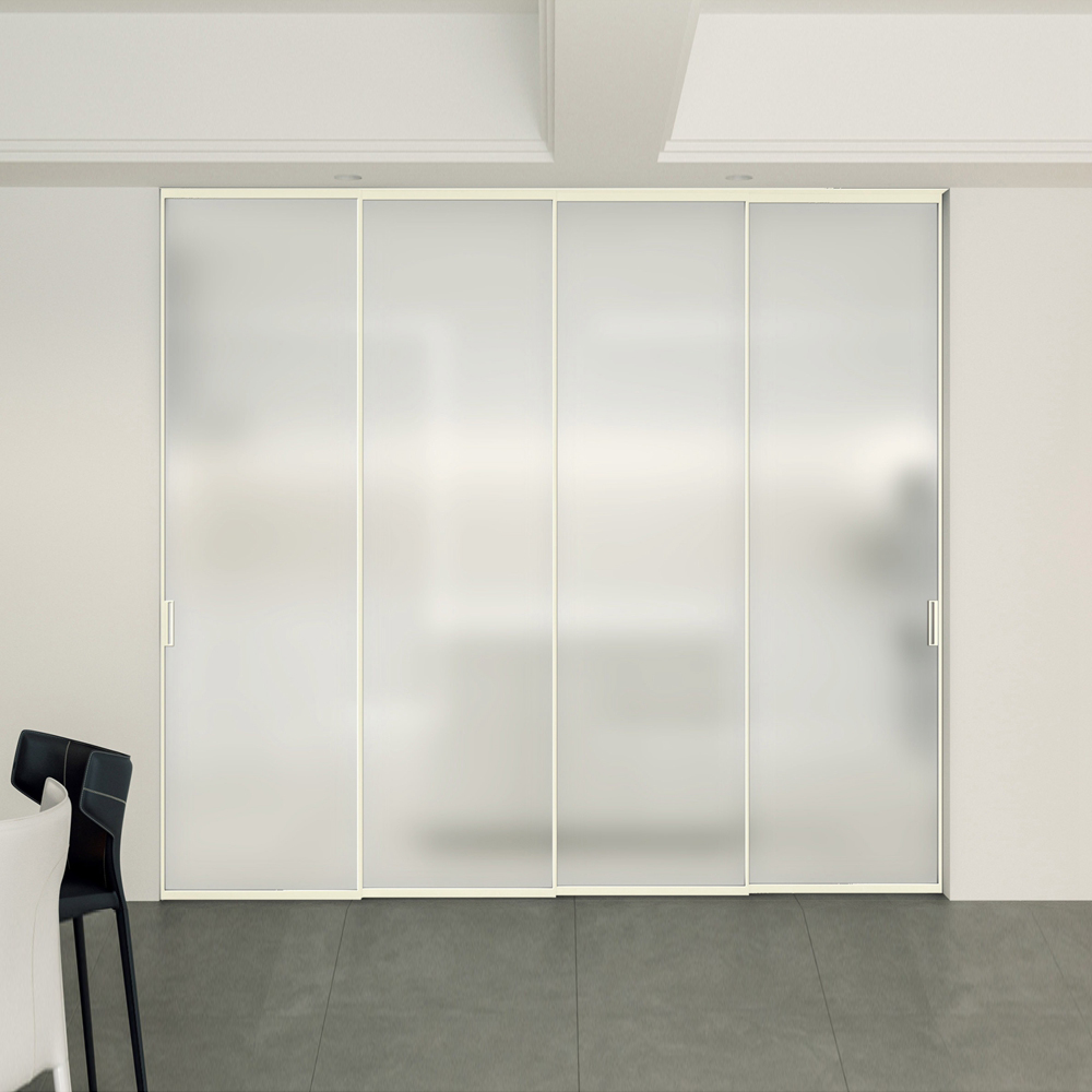 暗轨四联动超白玻双面油砂