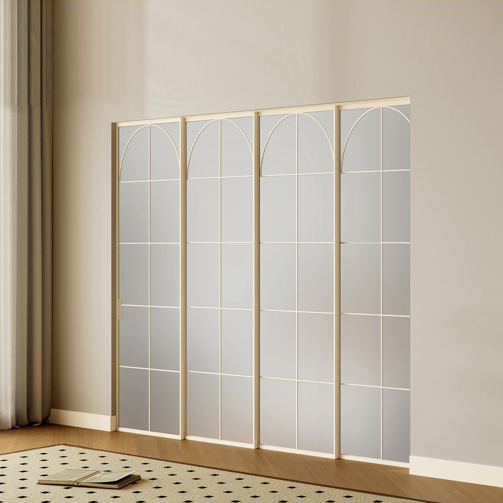 暗轨四联动超白玻双面油砂