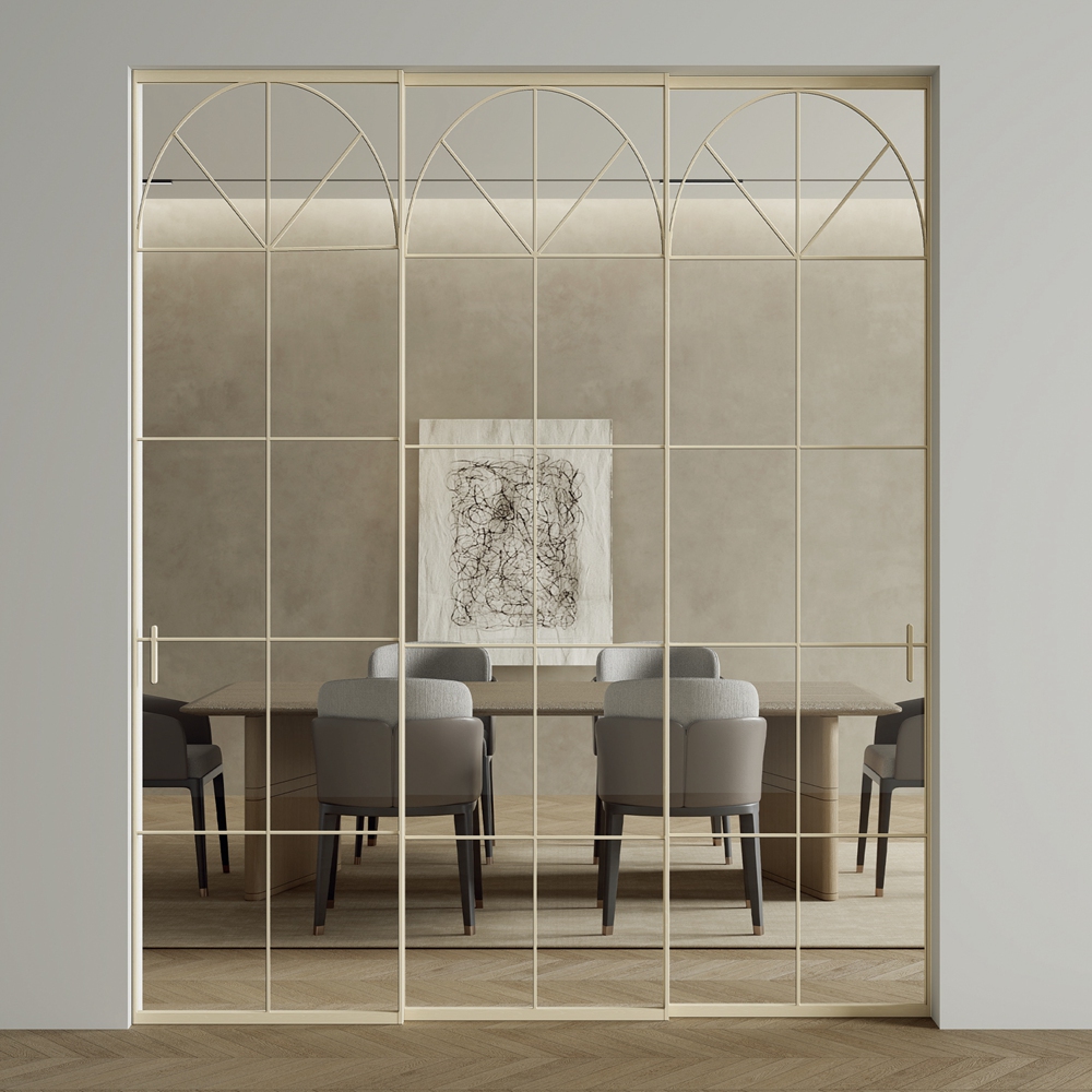 批灰轨三联动超白玻