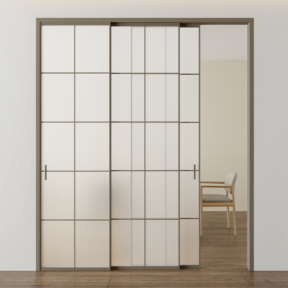 明轨三联动超白玻双面油砂