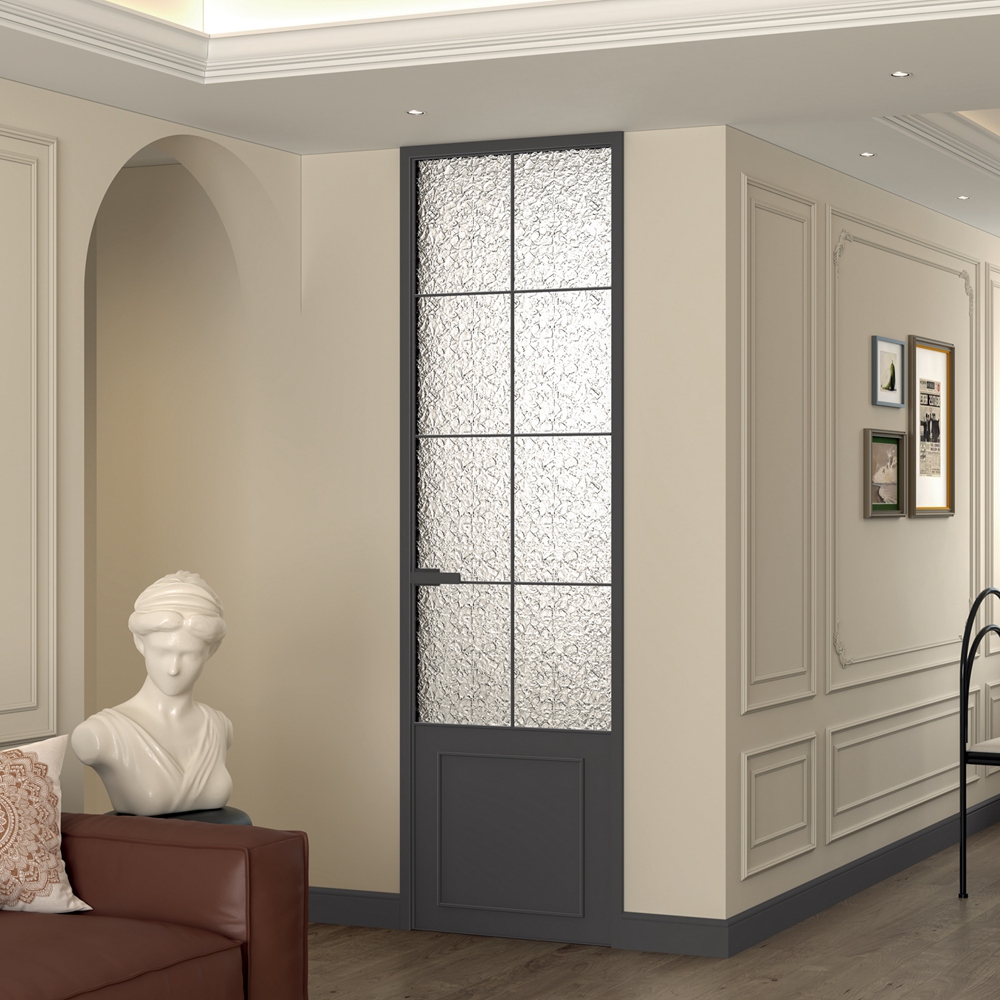 法式复古门LS-02-格条+超白银玻